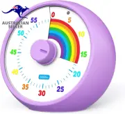 Visual Timer for Kids, 60-Minute Countdown Timer for Classroom Office Kitchen, D