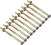 10 PCS Furniture Cot Bed Crib Wood Bed Chair Allen Head Bolt with Slotted Barrel Nut M6 X 120MM