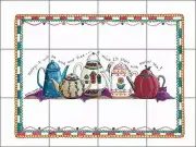 Tile Mural Backsplash Ceramic Jensen Tea Teapot Kitchen Art DJ031