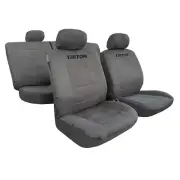 Full Set Car Seat Covers Waterproof Canvas For Triton Dual Cab MQ ML MN