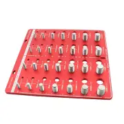 14 Metric & 14 Standard Sizes,28 Nut and Bolt Thread Checker