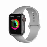 For Apple Watch Series 8 /7 /SE /6 /5 /4 /3 /2 /1 Ultra Wrist Band 42mm 44mm 45mm 49mm iWatch Wristband Loop Strap Silicone Band (Large - Grey)