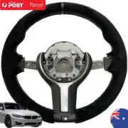 Black and White Alcantara Steering Wheel for BMW M Performance F87 M2 F80 M3 M4