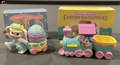 Hallmark Crayola Bunny Easter Eggspress Train Figurine Egg With Boxes