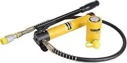 Hydraulic Hand Pump, CP-180 10T Short Jack Manual Hydraulic Pump Set Steel Lifting Handle Tool for Car Repairing, Car Body, Frame Repair and Construction Work, Cylinder 45# Steel,Piston 40Cr Steel