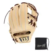 Wilson Staff DUAL TEDDY BEAR LOGO Infielder Baseball Glove RH Hard type Beige