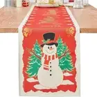 Christmas Table Runner for Holiday Home Decor, 13x72 inch Linen Kitchen Dining