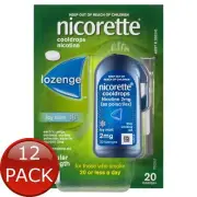 12 x Nicorette Cooldrops 2Mg 20 Lozenges