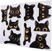 LIFKOME 2Sheets Cat Shaped Wall Decals Easy to Apply Stickers for Decor Lightweight and Removable for Bedroom Living Spaces and More