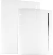 DOITOOL 2Pcs Clear Loose Leaf Binder Cover Material Notebook Shell for Students Teachers Reusable Notepad Case for Office Classroom Organization