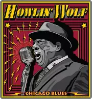 HOWLIN WOLF CHICAGO DELTA BLUES MUSIC SINGER Vinyl Decal Stickers square 3" x 3"