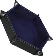 ERINGOGO Dice Tray Storage Box Dice Plate Folding Tray Party Supply Pu Flannel