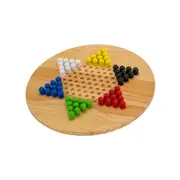 Wooden Giant Chinese Checkers & Solitare Game 60cm Diameter