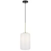 Telbix Korova Metal Glass 1LT Medium Pendant Light - Black / Brass Matt