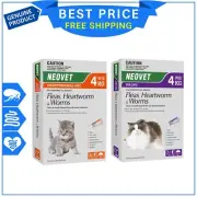 NEOVET for Cats All Sizes Flea Heartworm Worm Control 3 Doses