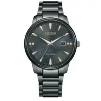 在飛比找momo購物網優惠-【CITIZEN 星辰】銀河黑金光動能男錶/39.2mm(B