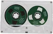 50min Professional Reel to Reel Blank Cassette Tape - Type I Normal Bias Recording Tape with Metal Reels & Clear Case for Musicians & Vintage Audio (Green)