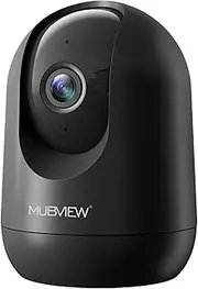 [MUBVIEW] Cameras for Home Security, Indoor Security Camera, 2.4G WiFi Wired Camera Ideal for Dog/Elder/Baby, Motion Tracking, Two-Way Audio, Pan Tilt, 24/7, 2K Night Vision
