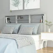 Headboard Cabinet Grey Sonoma 160 cm vidaXL