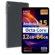 Topsand 2025 Android 15 Tablet 8 inch Tablet Octa-Core Processor 12GB RAM 64G...