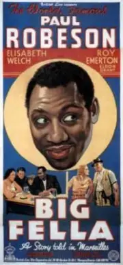 Big Fella poster Paul Robeson 1937 Old Movie Photo