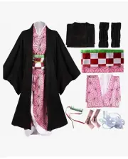 Slayer Kamado Nezuko Kimetsu No Yaiba Anime Costume Women M,XL,2XL Cosplay