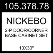 IKEA NICKEBO 2-p Door/corner Base Cabinet Set 105.378.78
