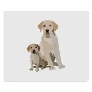 2 x 'Labrador Mother & Puppy' Lens Cleaning Cloths (LC00011175)