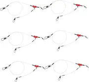 Lure Leader Fishing Twine Fish Leaders Fishing Leaders Saltwater Fishing Lines Leader Saltwater Tackle Rig with Swivels Snap Fishing Tackle Nylon Wire Stainless Steel