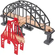 Train Track Toys Pcs Wooden Bridge Small Bridge Model for Boys and Girls Pier Track Creative Plaything for Railway Layout