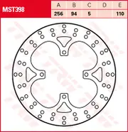 TRW Lucas Brake disc MST398, rigid