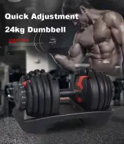 24kg Adjustable Dumbbell Home GYM Exercise Equipment Weight Fitness