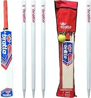 Bratla Cricket Set Wooden Kids & Adult Includes Cricket Bat Tennis Ball Stumps and Bag Perfect Starter Set