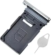 Galaxy S25 Ultra SIM Card Tray Single Replacement Sim Tray Holder for Samsung Galaxy S25 Ultra 6.9" SM-S938U S938U1 Card Tray with Needle Repair Part Single Sim US Version (Titanium White Silver)