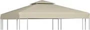 VRAXO Water-Proof Gazebo Cover Canopy Replacement 310 g/m² Beige 3 x 3 m -3.6KG,40875