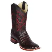 LOS ALTOS CHERRY GENUINE CAIMAN CROCODILE SQUARE TOE WESTERN BOOT EE+ 8228218