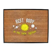 Best Body Solar System - Funny Novelty Doormat Man Cave Floor mat
