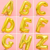 在飛比找momo購物網優惠-【阿米氣球派對】16吋 金色 鋁箔字母氣球(氣球 生日氣球 