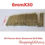 30 Pieces 6mm Diamond Drill Bit Set Hole Saw Cutter For Glass Marble Ceramic