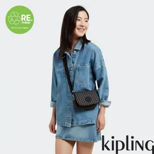 Kipling 立體K字母撞粉色掀蓋式小肩背包-LOREEN MINI