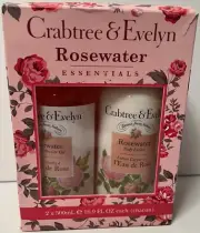 Crabtree & Evelyn ROSEWATER Shower Gel and Body Lotion Gift Set