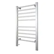 Pronti 160W Electric Heated Wall Mounted Towel Rack With Timer (Silver Oxidised)