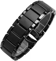 [CEKGDB] Ceramics Watchband For Armani AR1451 AR1452 AR1400 AR1410 Watch Strap With Stainless Steel Butterfly Clasp 22 24mm Watchbands