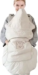 Baby Carrier Cover Stroller Cover-Hooded Stretchy Cloak Hooded Reversible, Cloak Kangaroo Hoodie for Mom Baby