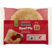 Woolworths Australian Beef Microwave Beef Pie 175g