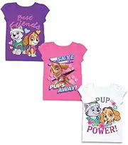 [Nickelodeon] Girls' Toddler Girls' Paw Patrol 3 Pack T-Shirt Bundle