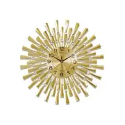 Unbranded Large Wall Clocks 24"Metal Round Art Decoration AA Batteries Gold