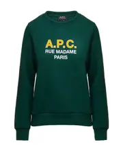 A.P.C. Logo Printed Crewneck Sweater S,XS,M Green