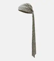 [Valentino] Valentino Escape polka-dot cotton and silk head wrap One Size black
