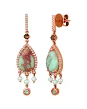 Le Vian Aquaprase Turquoise 14K Rose Gold 6.19 ct. tw. Aquaprase Turquoise Earrings